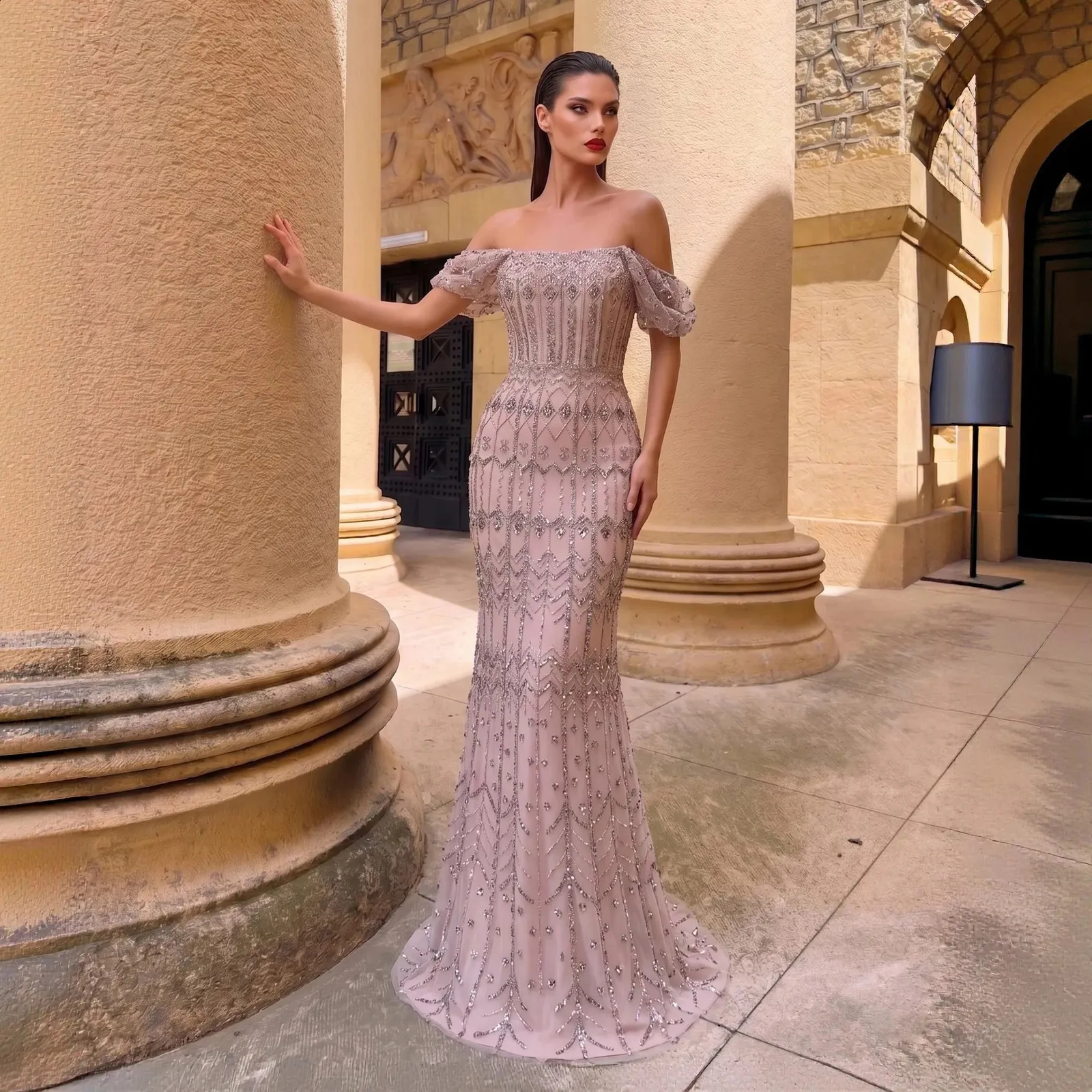 burgundy dubai evening dresses Sharon Said Arab Mermaid Dress with Cap Sleeve y Pink for Women Wedding Party Gowns SS291 Customized 260707 Color:Blue Denim NA-12.13.24AM Strapless Beaded Mini Dress _cm/inch (measured from middle
