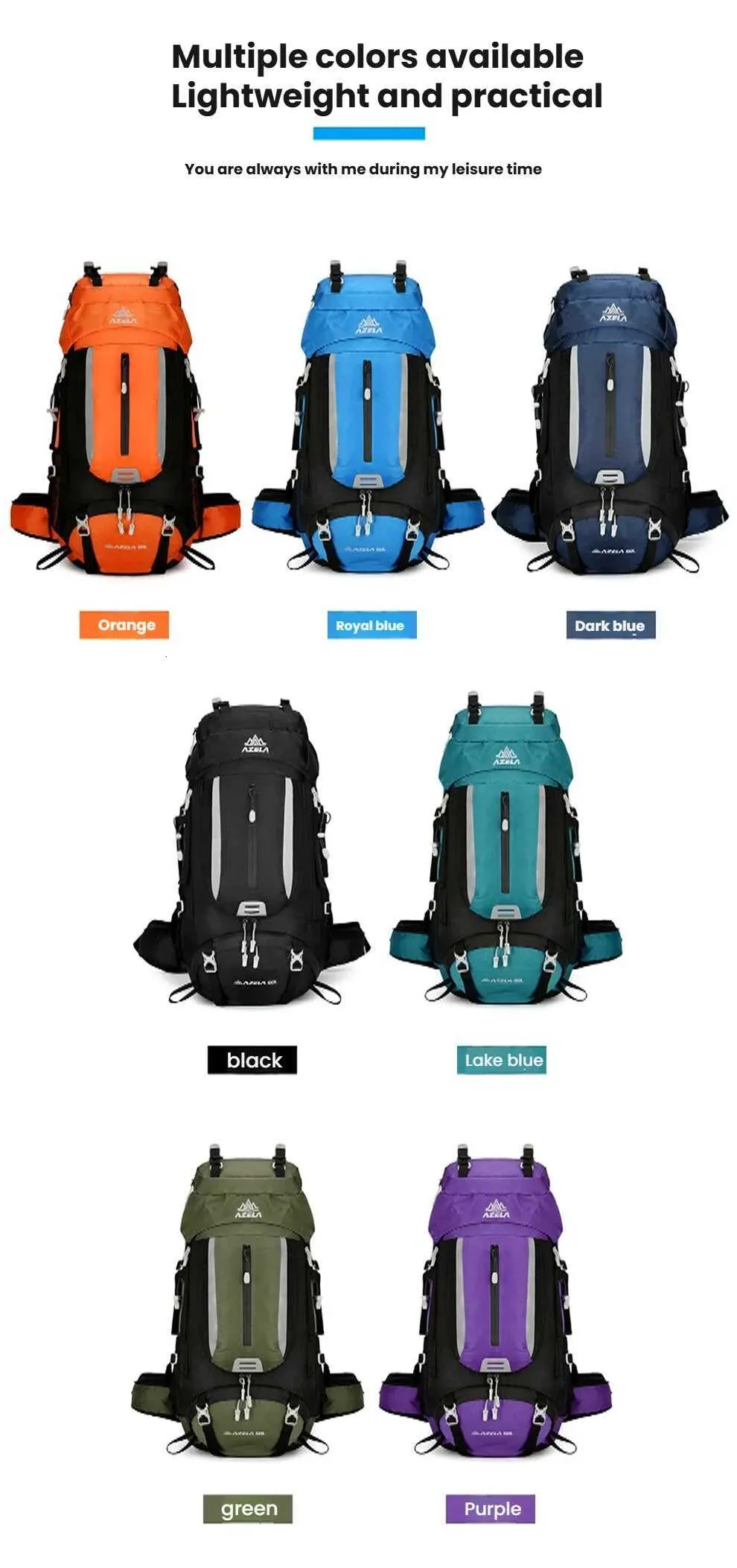 60l rucksack waterproof mountaineering outdoor backpack hiking bag Men's Large Backpack: Sport Trekker Essentials Adjustable S Mountaineering Mens 60L Large Hiking