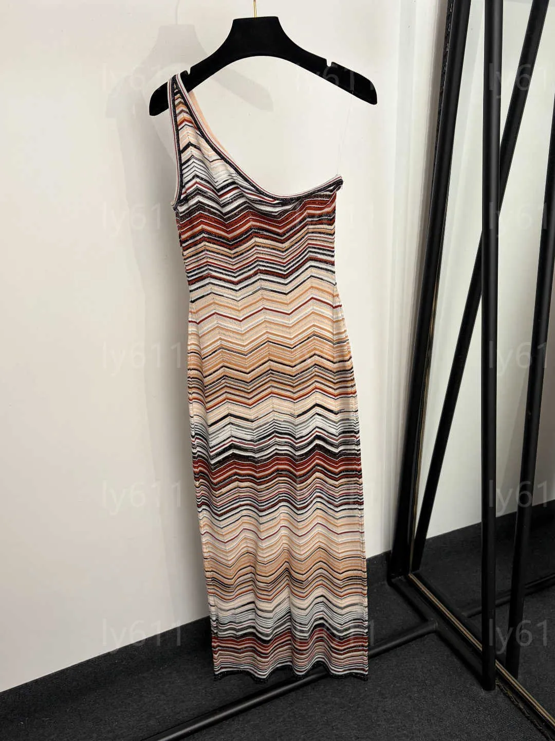 knitted elf dress Stripe Christmas Jumper colour:bronze main image 0