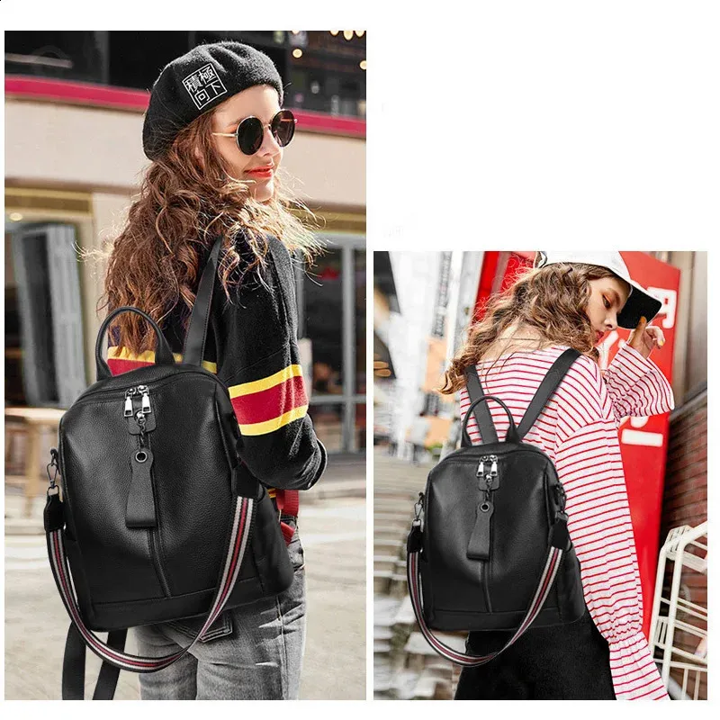 Large Capacity Genuine Leather Leather Backpack For... From  display picture 2