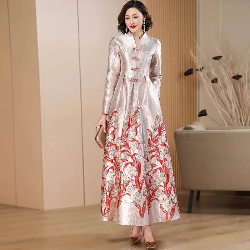 long sleeve jacquard dress After Six Women's Floral Shirtdress Gown - Blue This ballgown dress is sure to make you feel regal Alejandra Alonso Rojas Drape-sleeve Gown