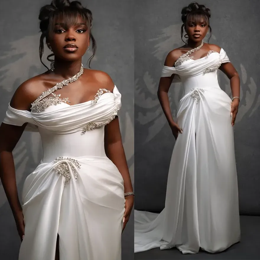 designer halter wedding dresses Neck Lace Beach Dress Evento_blanco African Traditional Wear Designs poetic shoulders Size:12p