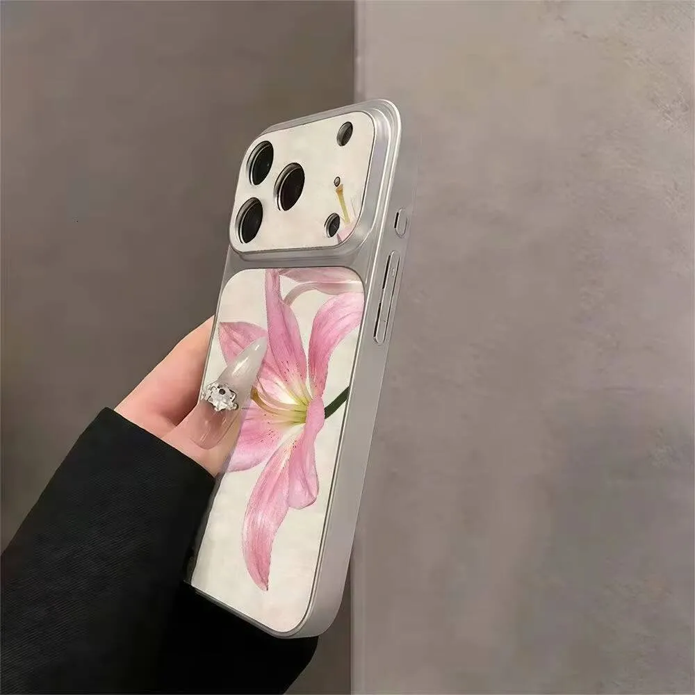 lily　iPhone11ケース Pink Lily Flower Phone Case For IPhone 11 12 13 14 15 From