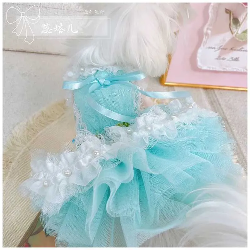 mint green dog dress Fashion Simple Mint Green Pet Dog Clothes Fine... From Haven1, Rs.768.75