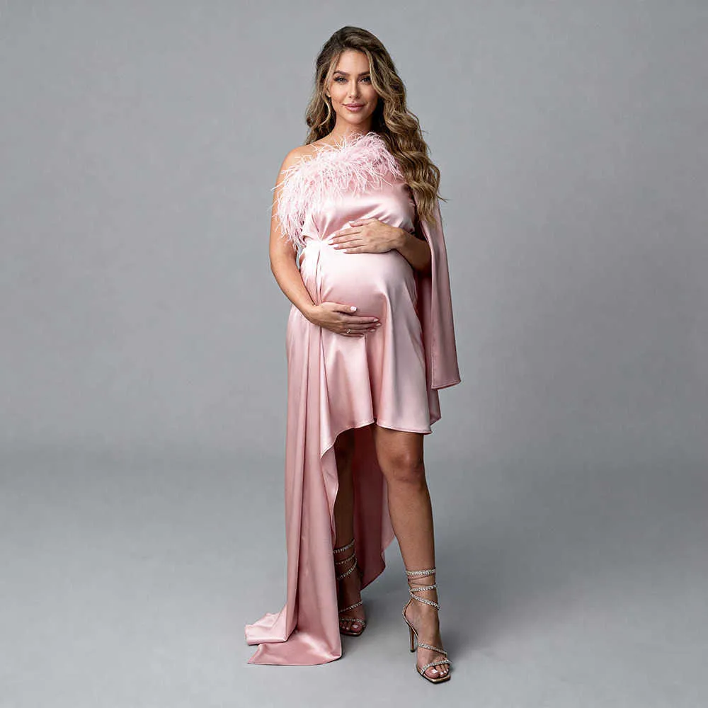 pregnancy dresses pink Alitha this ever Pink Sequined Short Sleeves Sparkly