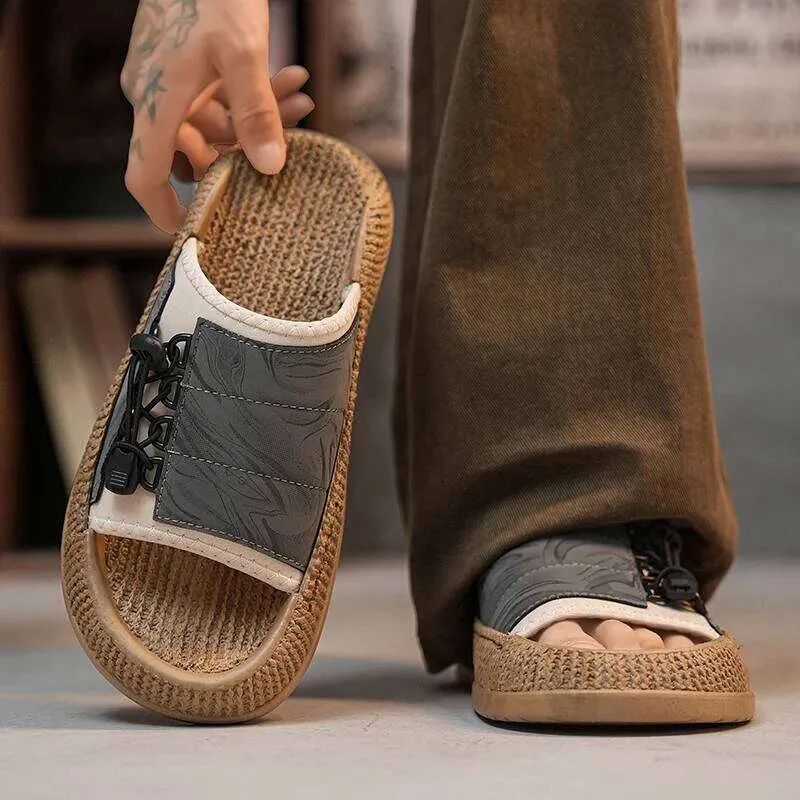 Mens Summer Thick Sole Slippers, Non Slip... From  display picture 1