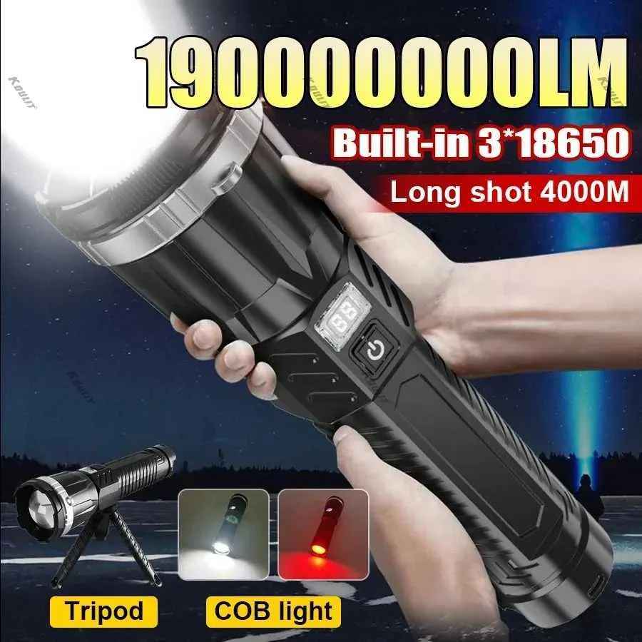 big flashlight rechargeable LitezAll Bigger Better Brighter and Strobe 1200000LM Super Bright Torch LED