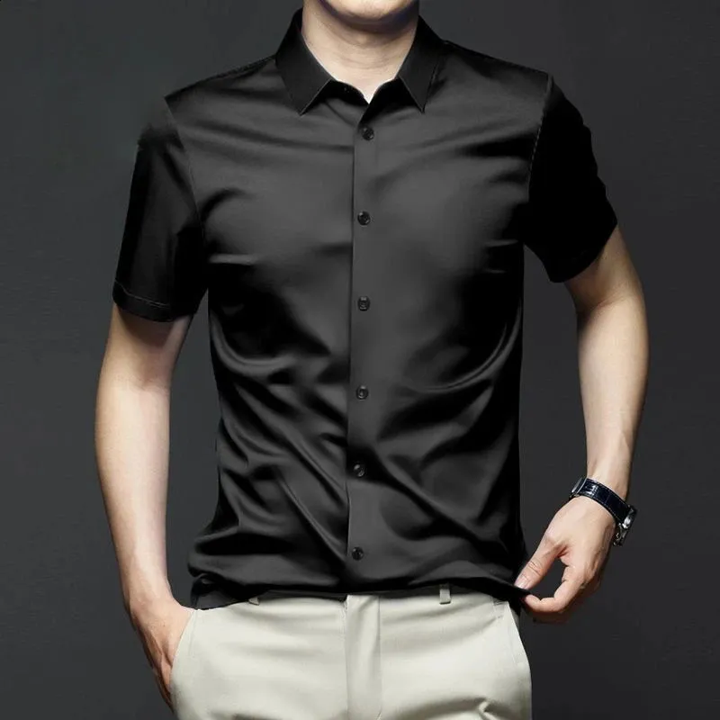 5xl mens dress shirts 5XL Mens Dress Shirt Short Sleeve Basic Fashion Solid... From Shen012001,  Rs.2,043.21