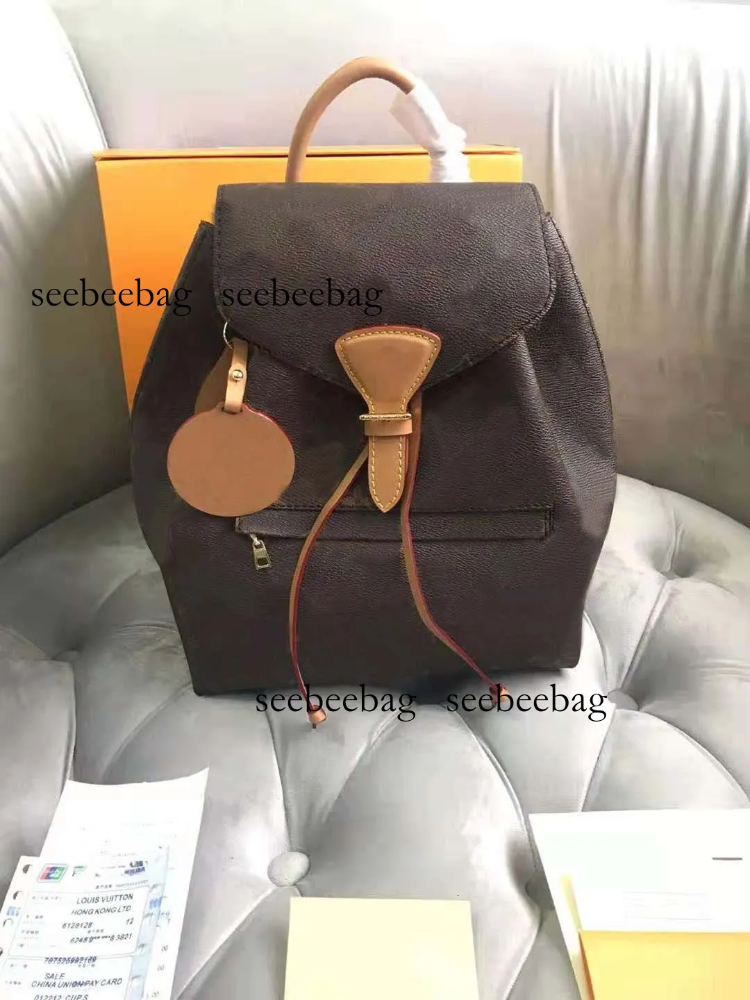 china louis vuitton backpack Michael Damier Graphite chic attitude in monogram shadow leather A love supreme