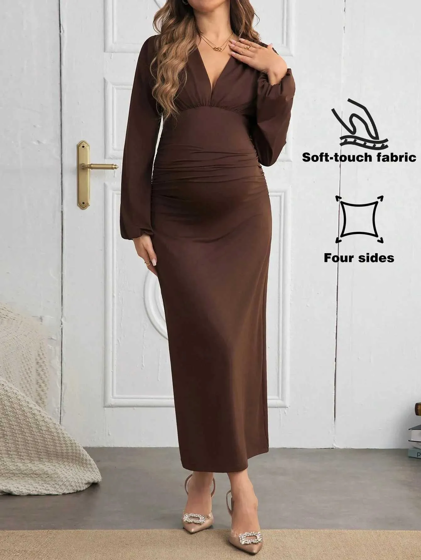 cotton ruffle mini dress Fellows Double Straps Berta Privée Wedding Dresses: Color:Brunette silicone petals