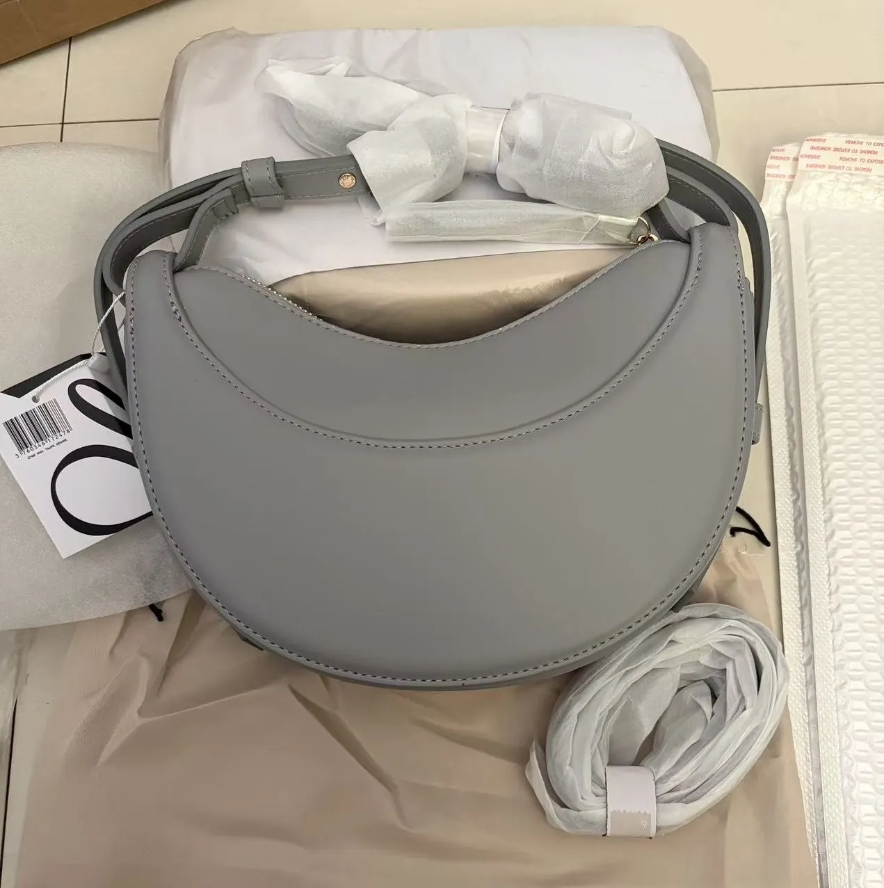 Half Moon Shoulder Bag, Textured Leather Crossbody Bag | DHgate