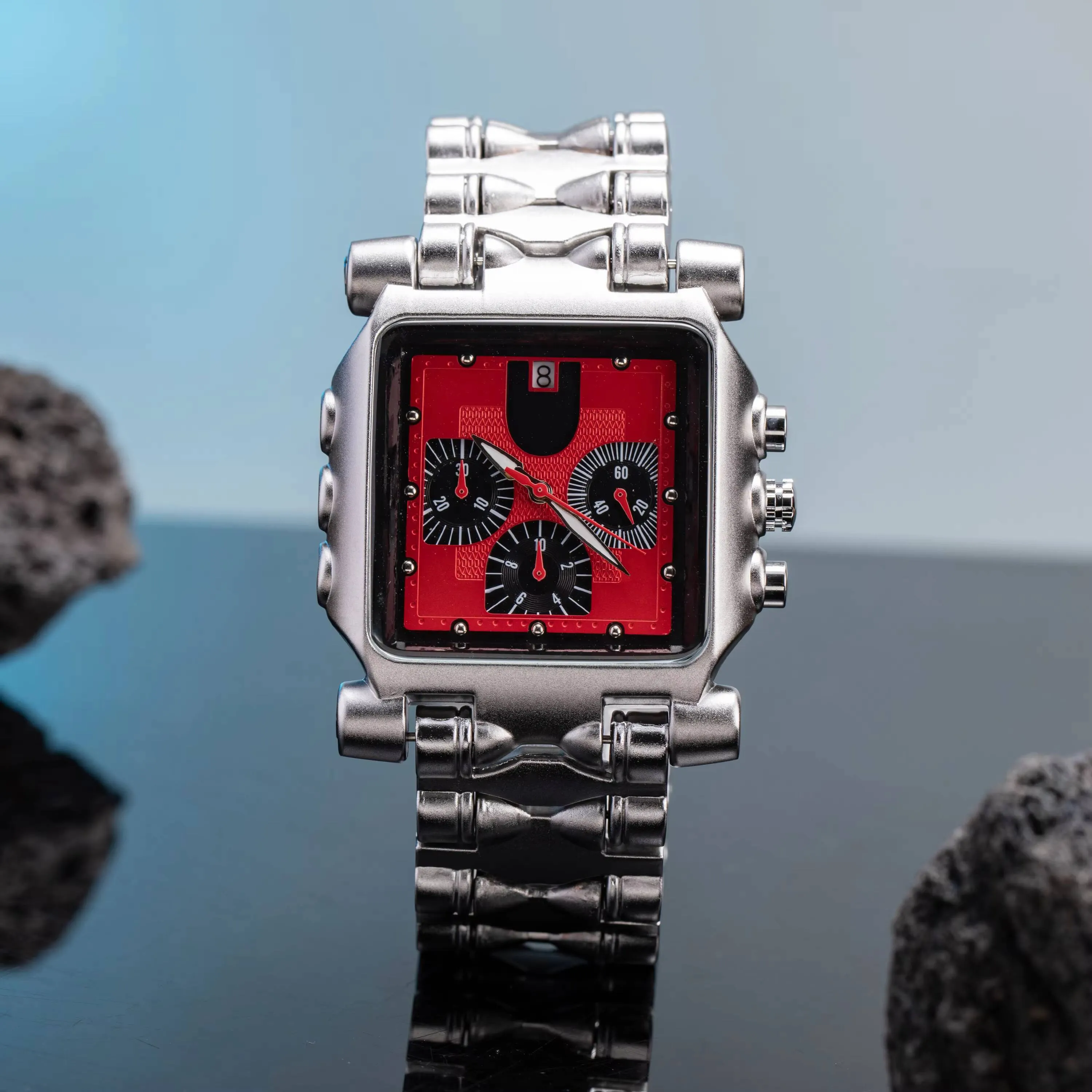 Men Y2K Retro Square Quartz Watch Multifunctional... From 