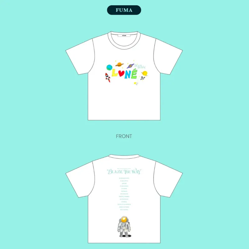 BTW &TEAM アンコールTシャツ BLAZE THE WAY EJ &TEAM Concert Tour BLAZE THE WAY Fan Made Graffiti From