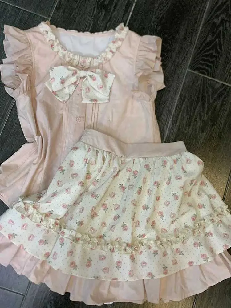 2 Summer Bow Cute Girl Piece Dress Set Pink Sweet... From Oast, Rs.1,069.23