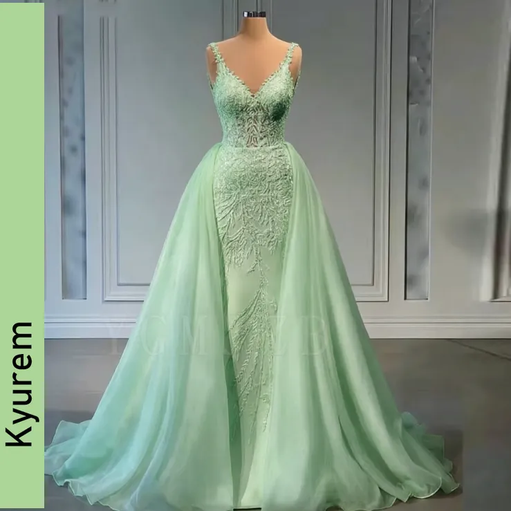 wedding dresses sage green dress Mermaid 2026 For Bride... From Chicladygownshop, Rs.16,623.98 sage green wedding dress bride