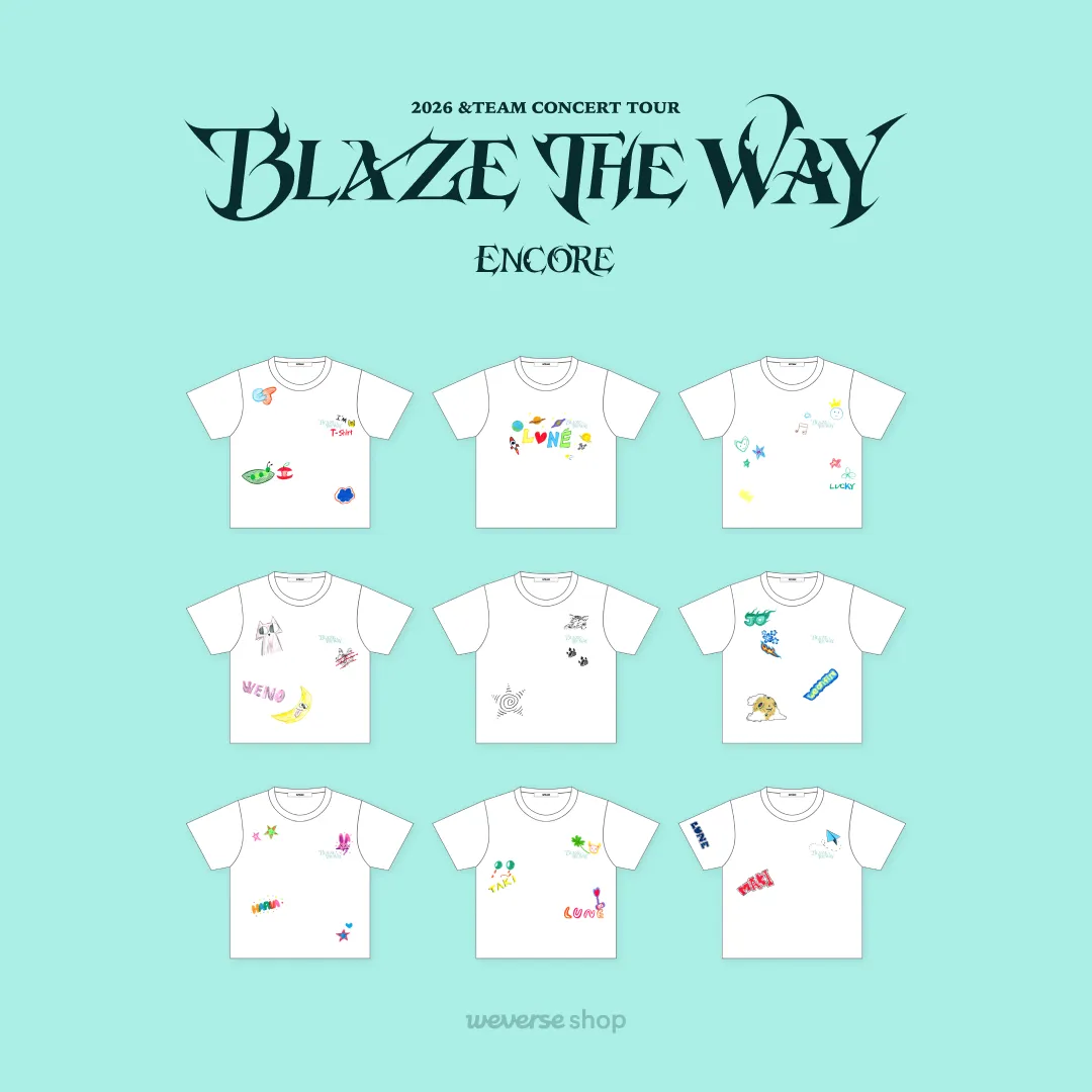 【匿名•即日発送】&TEAM K BLAZE THE WAY Tシャツ &TEAM Concert Tour BLAZE THE WAY Fan Made Graffiti From