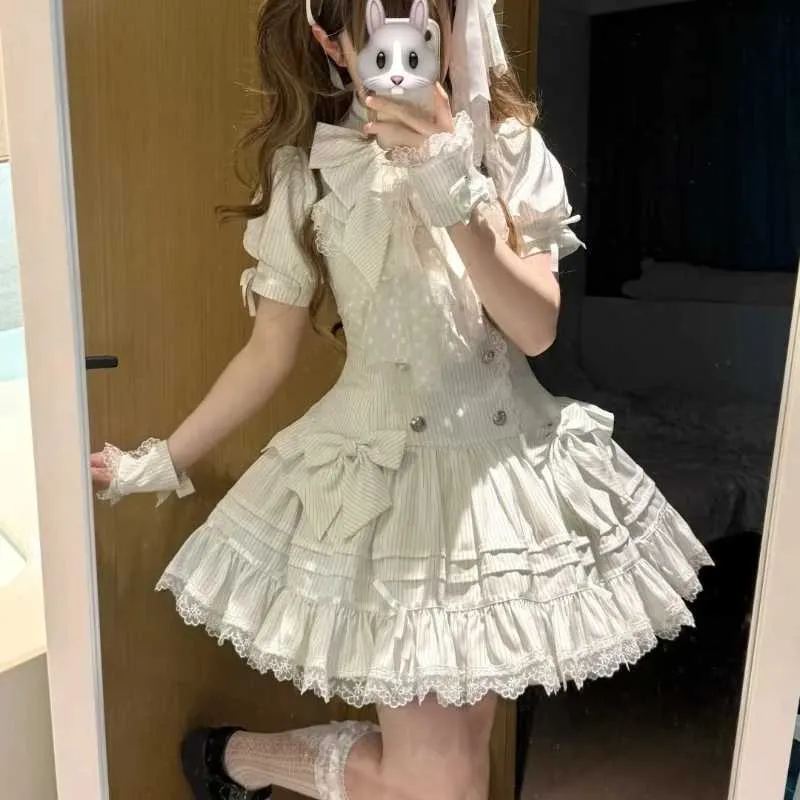 Kawaii Cute Lolita Dress Japanese Women Sweet Lace... From Oast, Rs.1,220.33