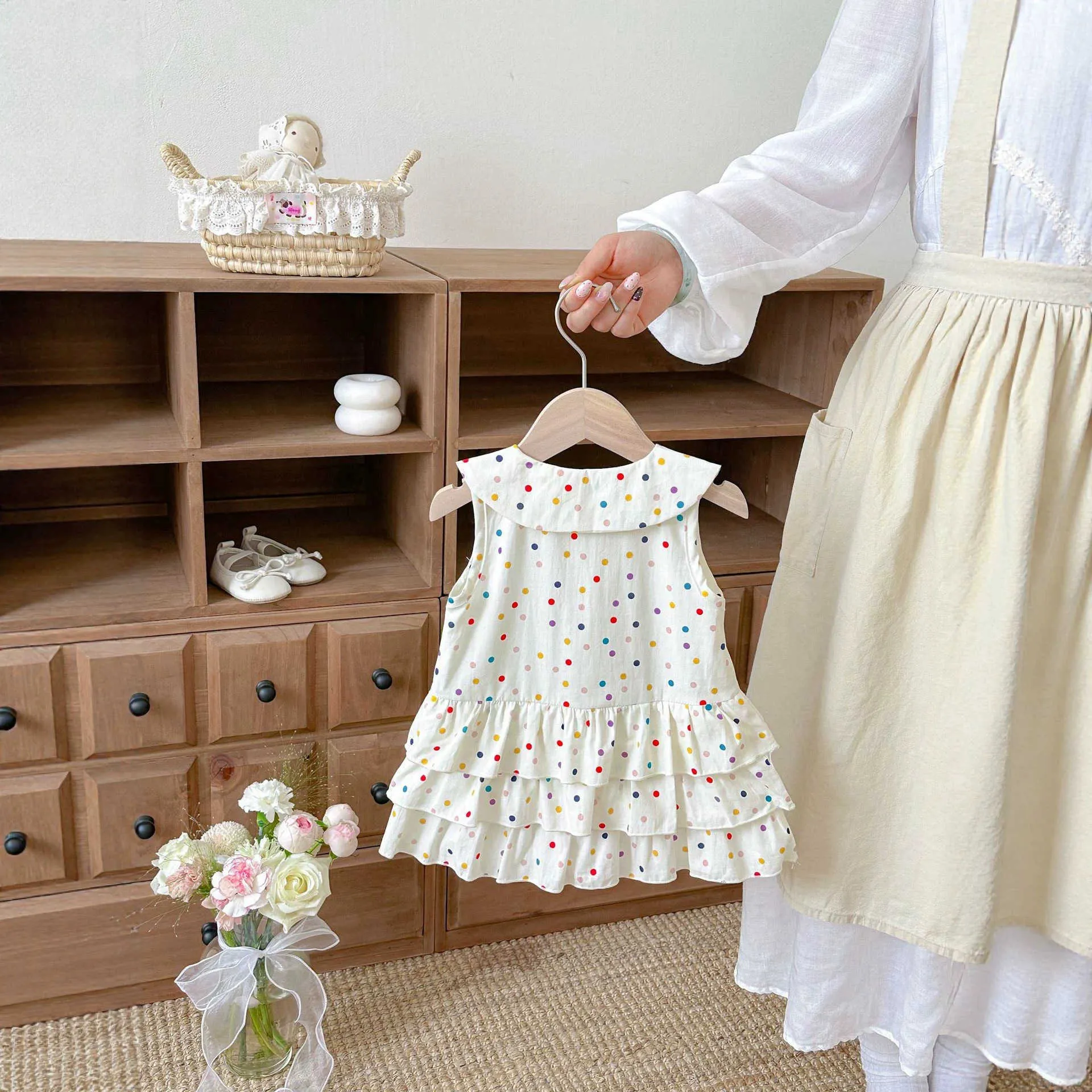Girls Korean Style Summer Dress Childrens Polka Dot... From Us_rhode_island, Rs.335.09