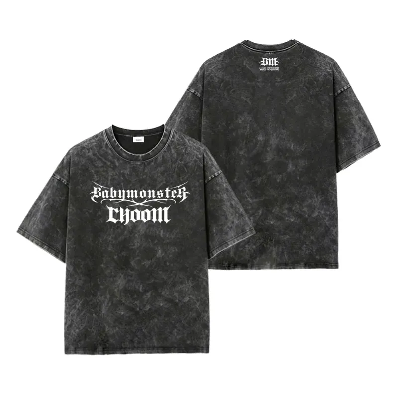 Loose Cotton Short Sleeve T Shirt With Front Big From Kpop2026