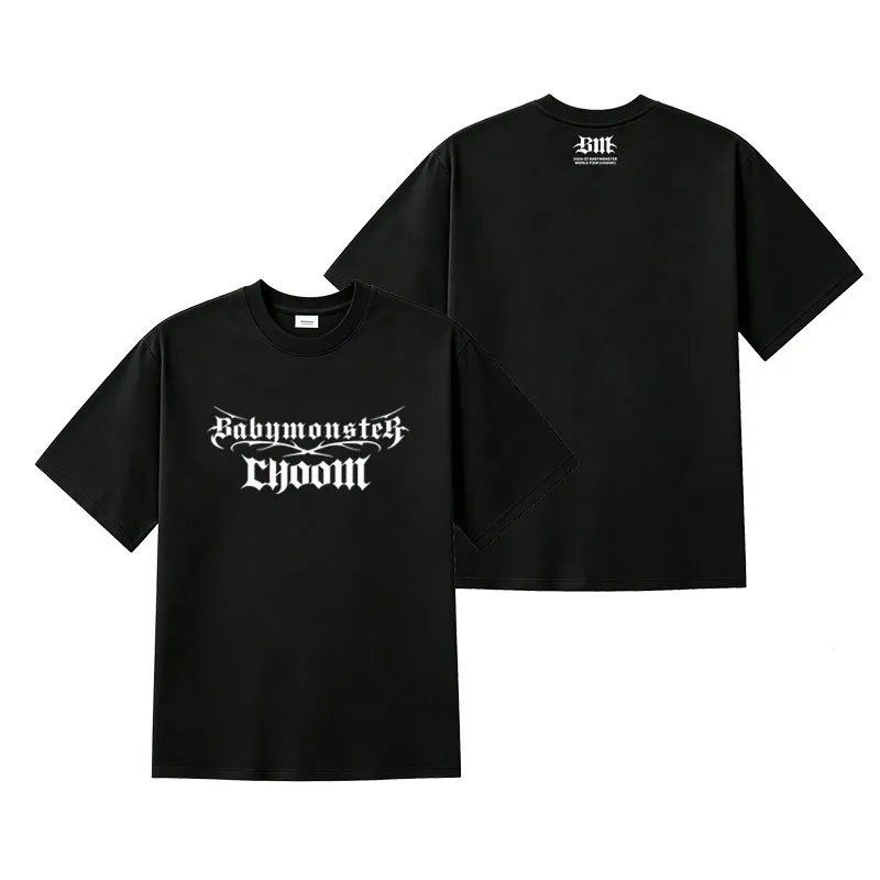 Loose Cotton Short Sleeve T Shirt With Front Big From Kpop2026
