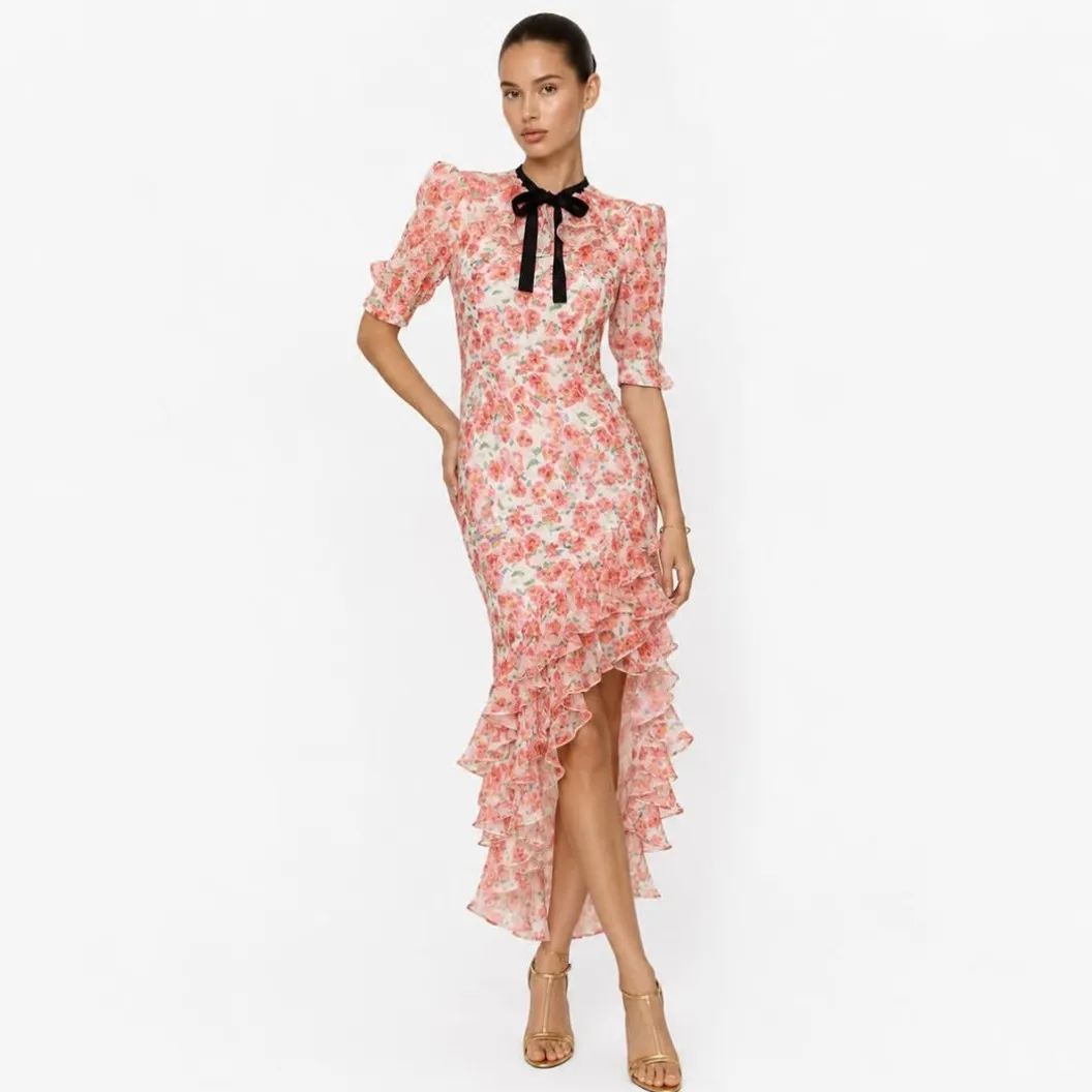 Elegant Short Chiffon Floral Pattern Evening Dresses... From Dyy_dress88, Rs.7,860.37
