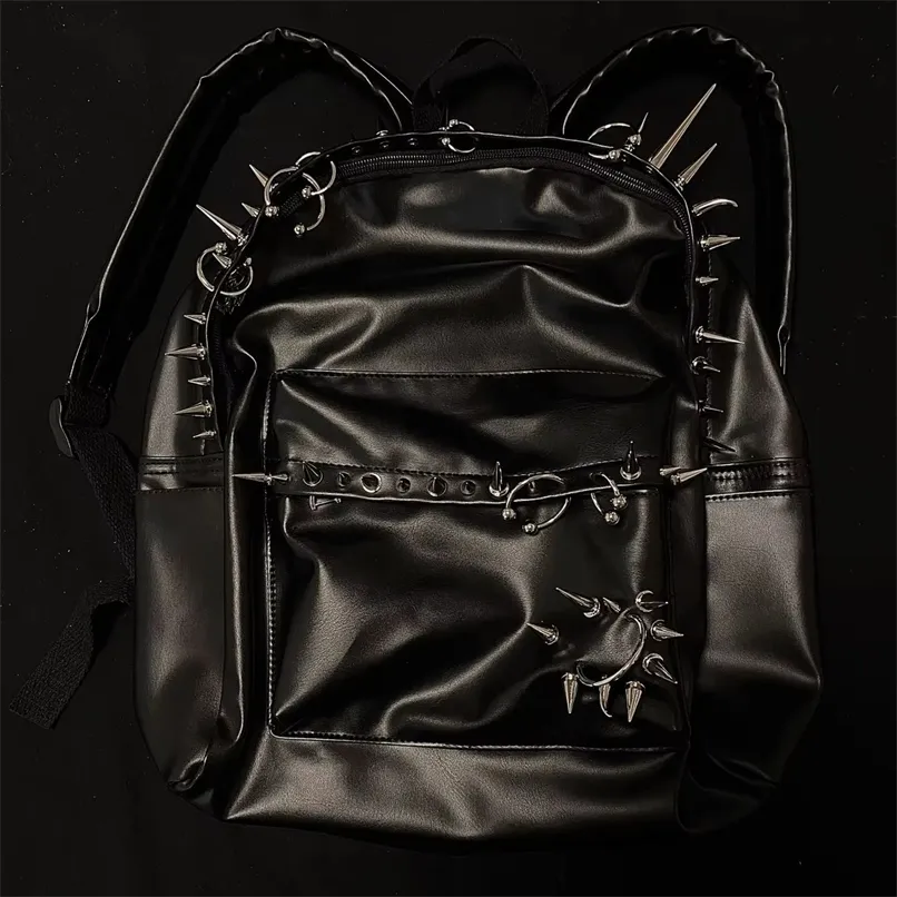 black rivet leather backpack Pu Fashion Designer Are you looking for a bag that is both useful and stylish Designer Handbags Leather School Backpack