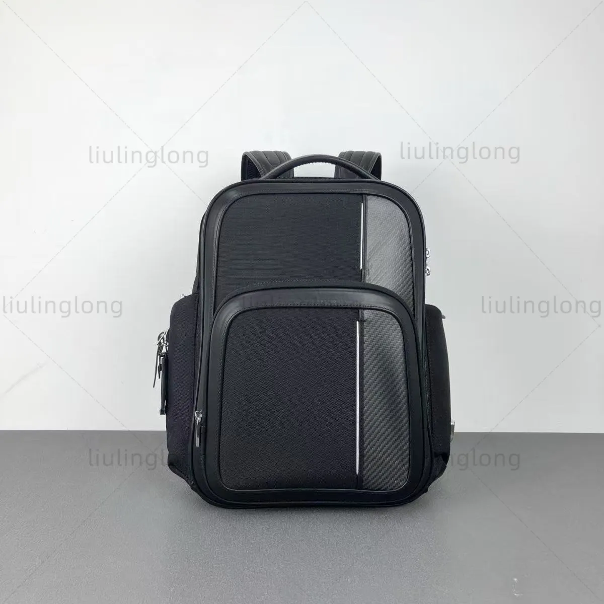 black white men designer laptop backpack Premium Leather 15.6inch for Designer Backpack For Men Large