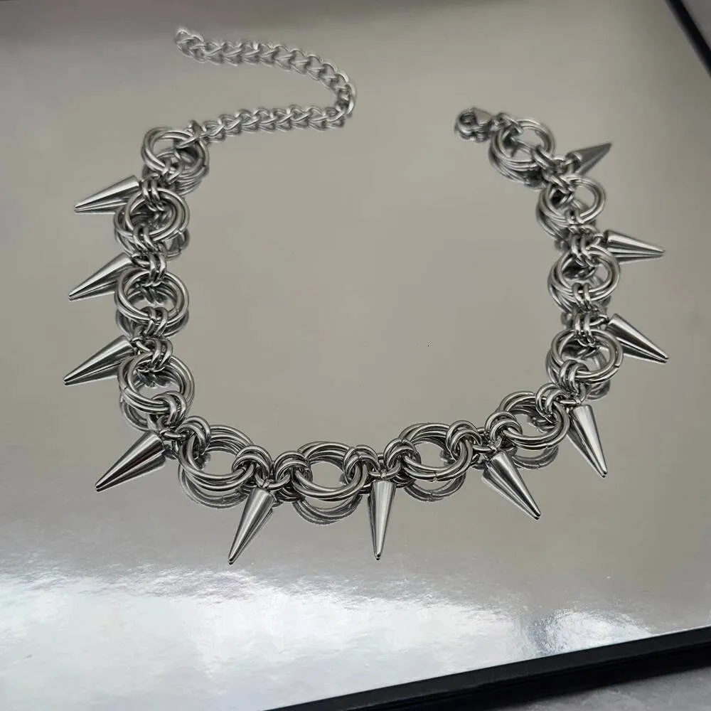 Goth Spiky Chainmail Choker For Women Men Punk Y2K... From 