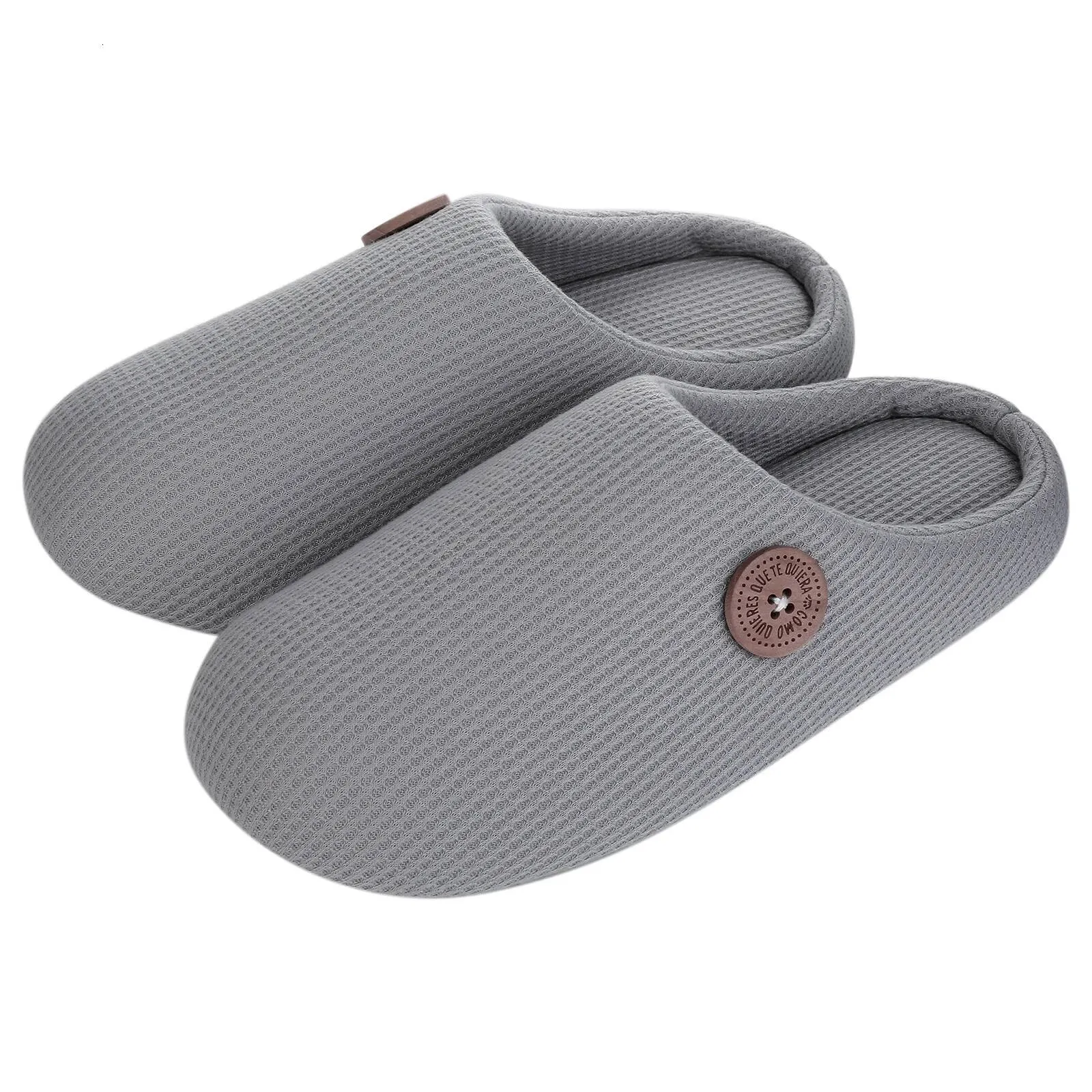 Men\'s Dark Grey Flat Cozy Memory Foam Anti Skid Soft Slip On House Slipper Shoes Amazon.com | VeraCosy Men main image 3