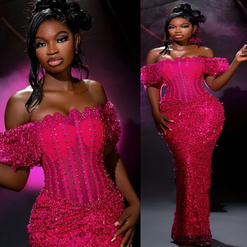 hot pink dress with black lace Off Shoulder Prom For Women ... From Dreamcode, Rs.17,674.19 hot pink dress