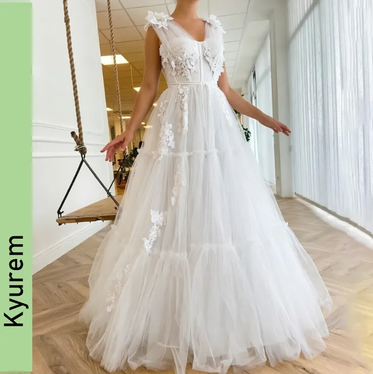 V Neck White Ivory Prom Dresses Sequin Appliques... From Kyurem, Rs.15,345.67