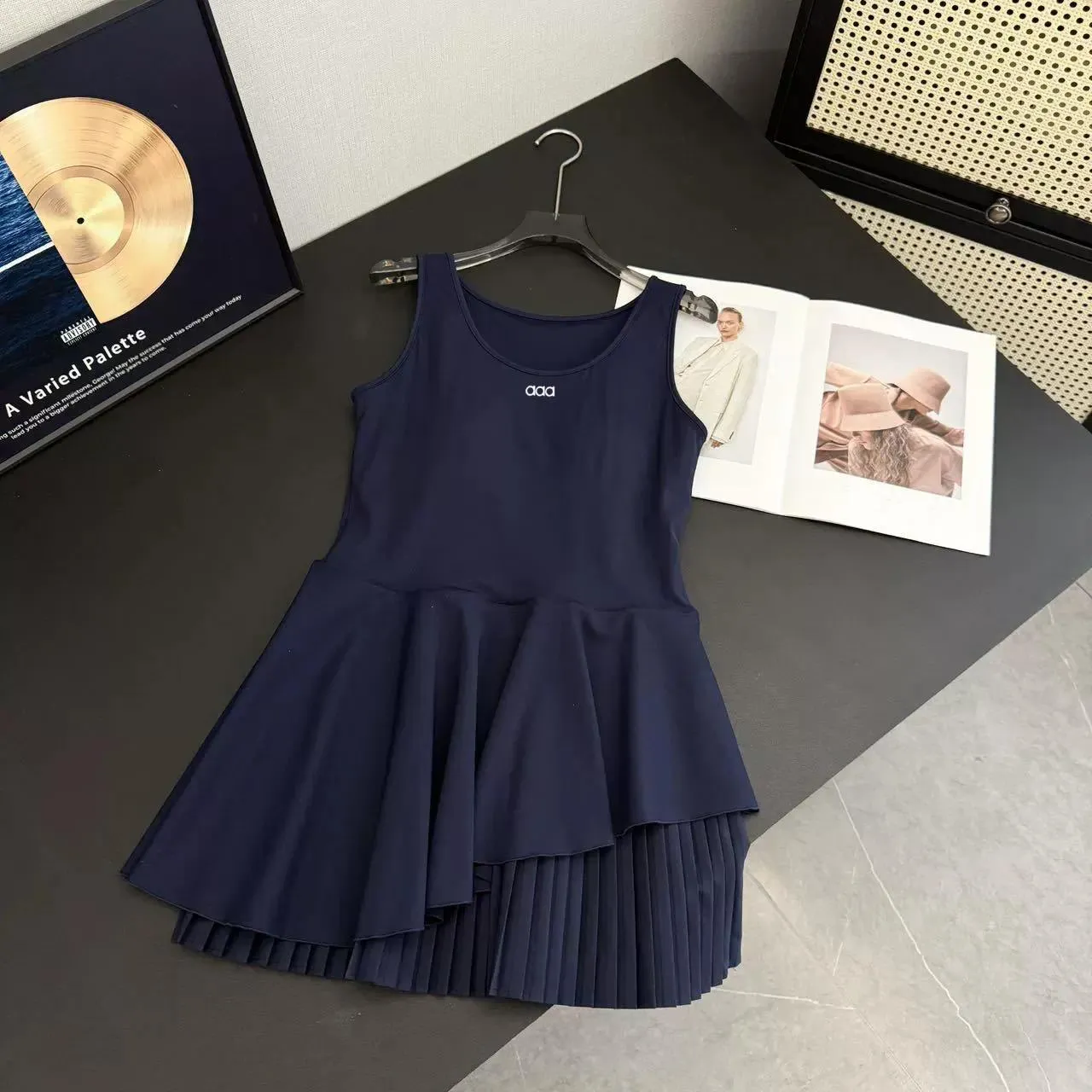 floral chiffon dress for wedding guest A-Line/Princess Off-the-Shoulder Dresses Tea-Length Sleeveless Ruffles With Belt, As Pic / S Color:Color #41 knit mini dress Flora Isola Flora Isola these dresses are perfect