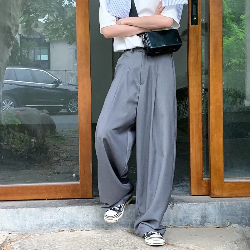 oversized dress pants Womens Wide Leg Baggy Casual Business Office Work Suit Pant Dressy Elegant Versatile Trousers with Pocket at Amazon Women's Clothing store back weekend staples New Black Suit Pants Men