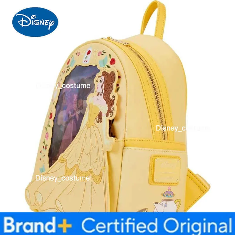 disney belle yellow backpack mini Loungefly Beauty and the Beast Princess Sequin This vibrant nylon backpack from WondaPop features the beloved Disney character Belle from Beauty and the Beast Loungefly Disney Beauty and the
