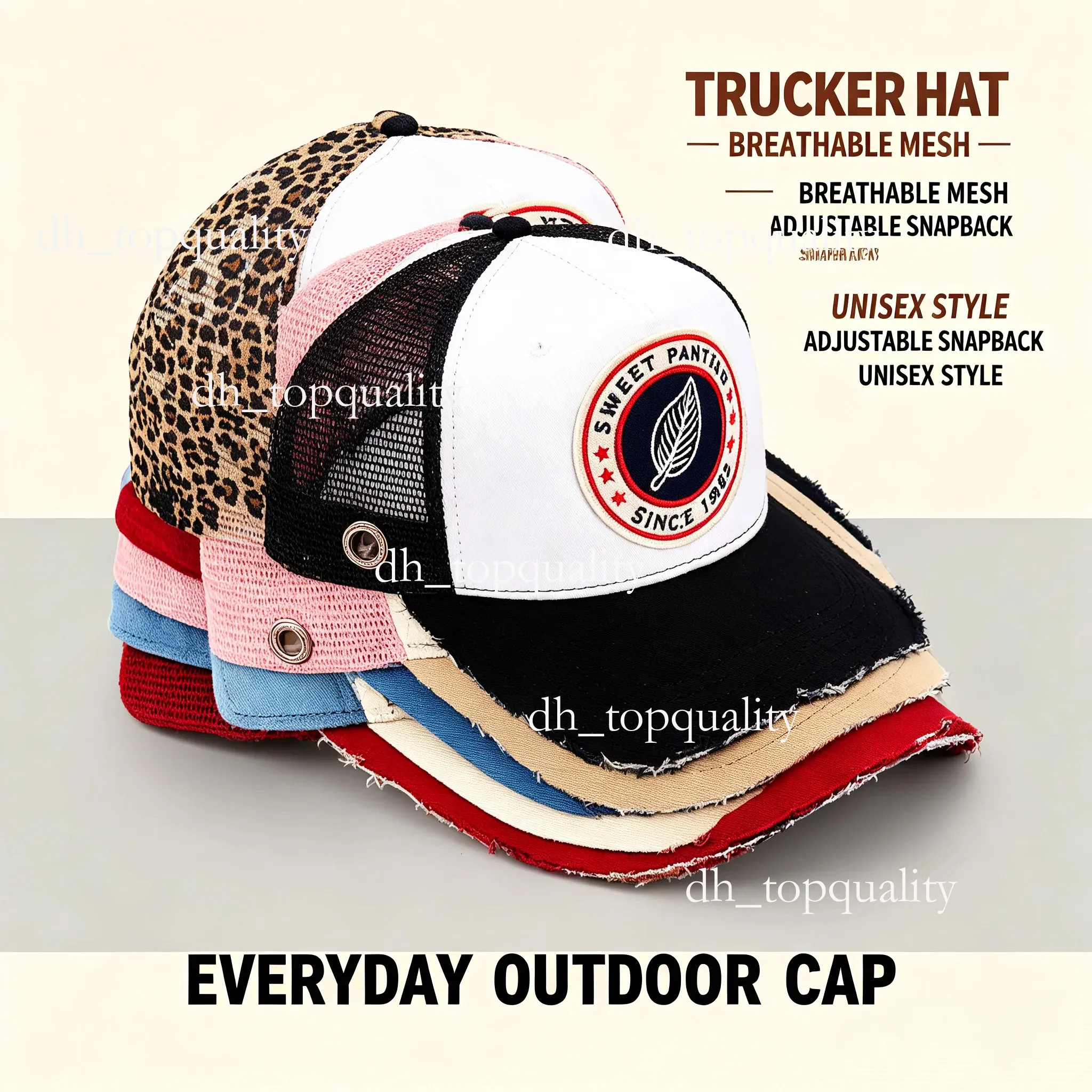 Adjustable Snapback Trucker Hat Baseball Cap for Women Sun Protection Sf1e05098cd5845b0a04e8a1631c96  main image 2