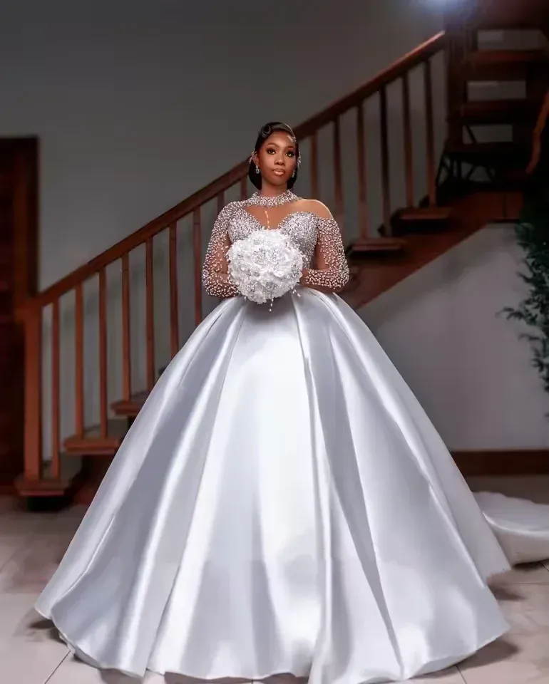 elegant white dresses for wedding Dress| Wedding Gowns XXL / White / Satin sheer bodice has visible structure that sits close to the torso without feeling rigid Elegant and Affordable Wedding Dresses