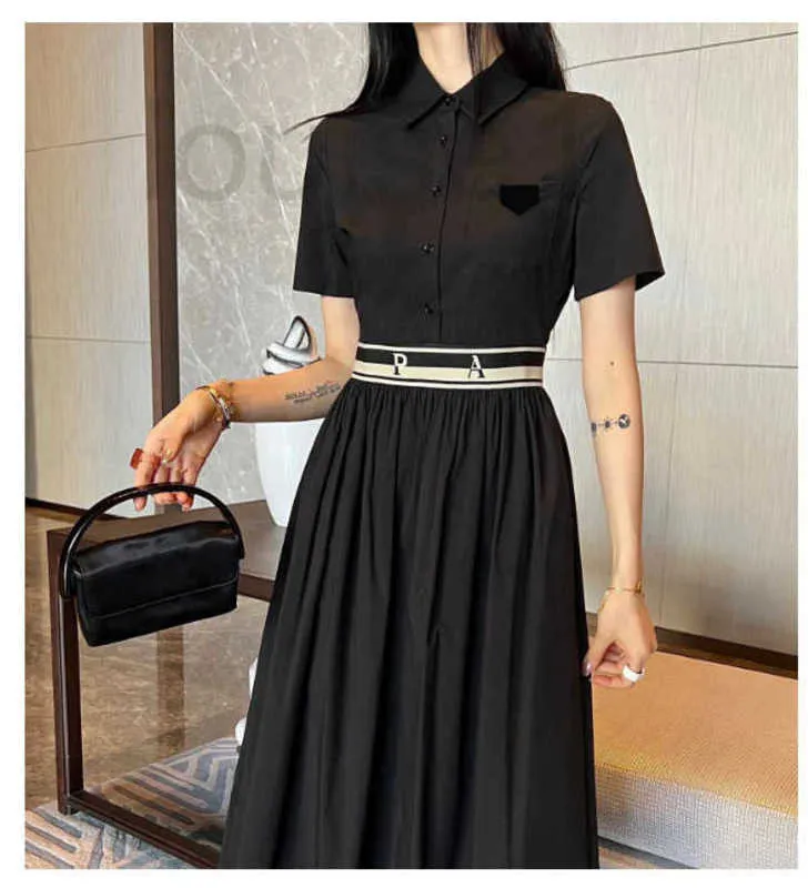 cotton stitched dresses Royal Blue Poplin A-Line Detachable Sleeve Flared Midi Dress 34