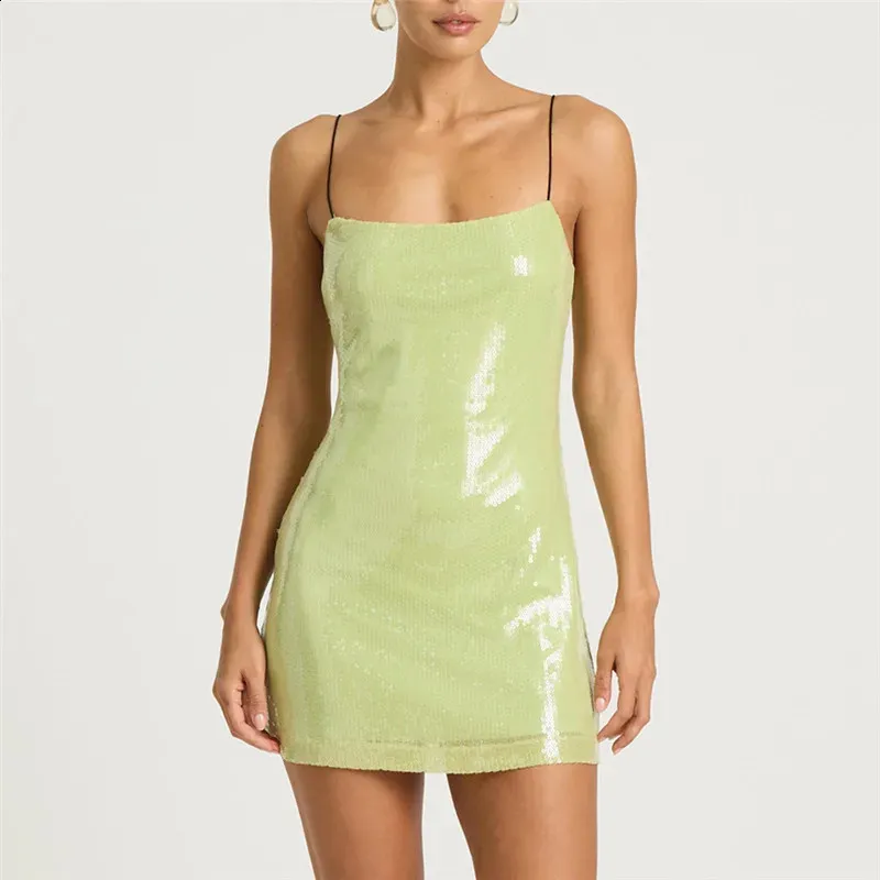 Hirigin Sequin Bodycon Mini Dress For Women Spaghetti... From Mysticastore, Rs.1,949.5 In Bulk