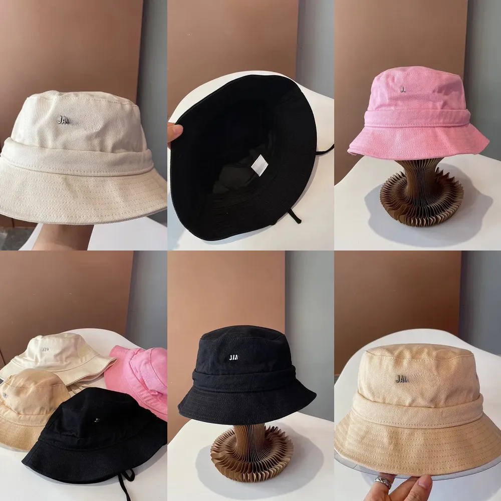 26 Unisex Solid Washed Cotton Bucket Hat Tiny Letter... From  display picture 1