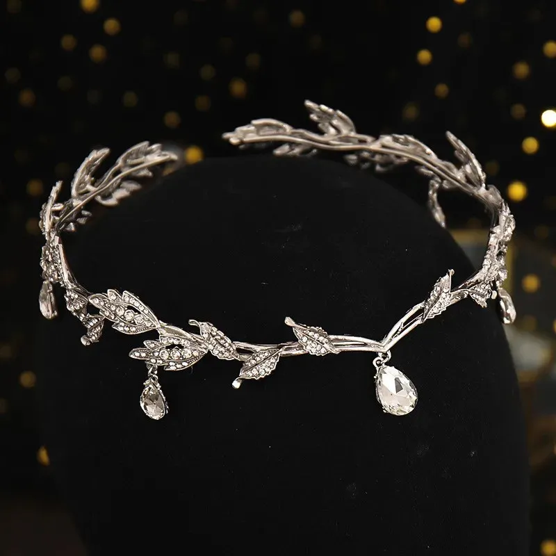 Vintage Fairy Crown Tiaras Crystal Leaves Elf Tiara... From  display picture 1