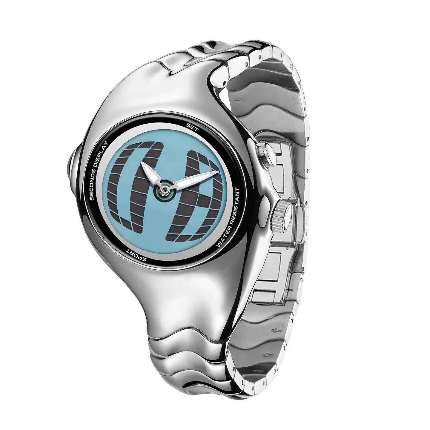 Retro Twisted Dual Display Mens Wristwatch Alloy... From Ycbest 