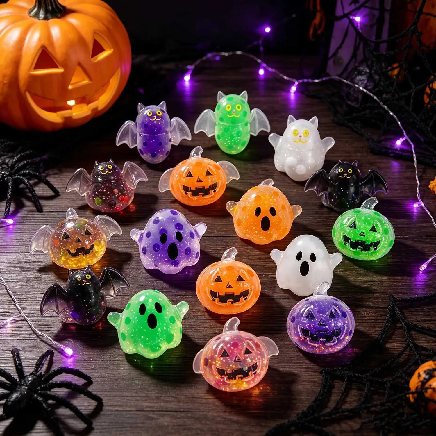 不気味なハロウィン スクイーズ ビーズ スクイーズ ボール カボチャ
