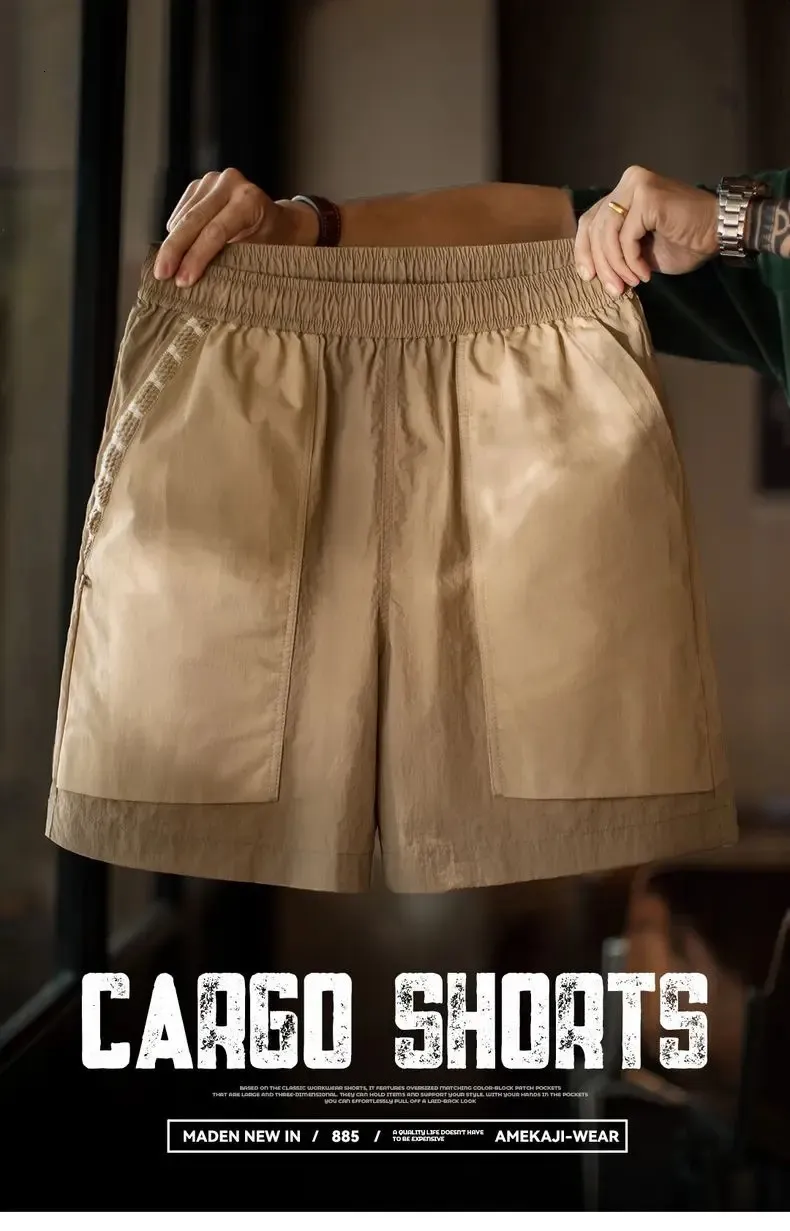 Quick Dry Khaki Cargo Mens Khaki Shorts For Men ... From Dang04, Rs.