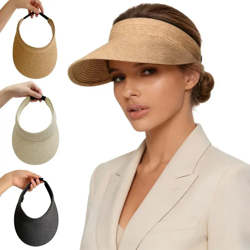 Womens Foldable Wide Brim Sun Hat SpringSummer Straw... From  display picture 3