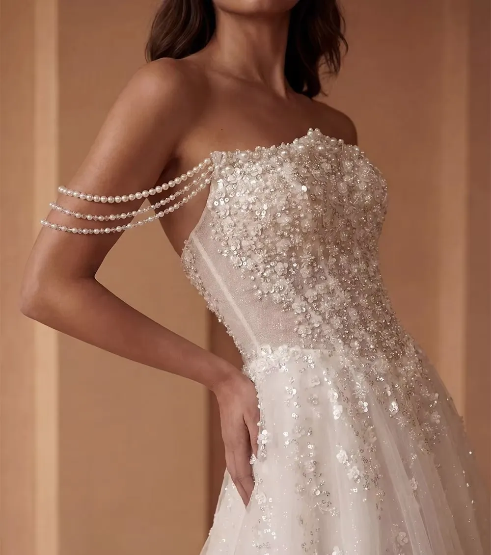 glitter corset wedding dress Luxury For Bride Customized Pearls Off... From Donnaweddingdress17, Rs.14,517.2 Glitter tulle Inner Length:58 [+$ 4.99] LowStock:44482700902451 Casual Summer Dresses | within 15 days