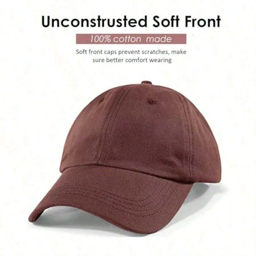 Women\'s Brown Vintage Washed Unstructured Baseball Cotton Adjustable Cap Brown Unisex Vintage Washed Unstructured Baseball Cap Women  main image 4
