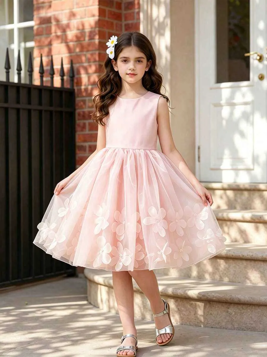 first communion dress knee length JJsHouse A-Line Knee-length Flower Girl Dress/Wedding Guest Dresses/First Dresses 3/4