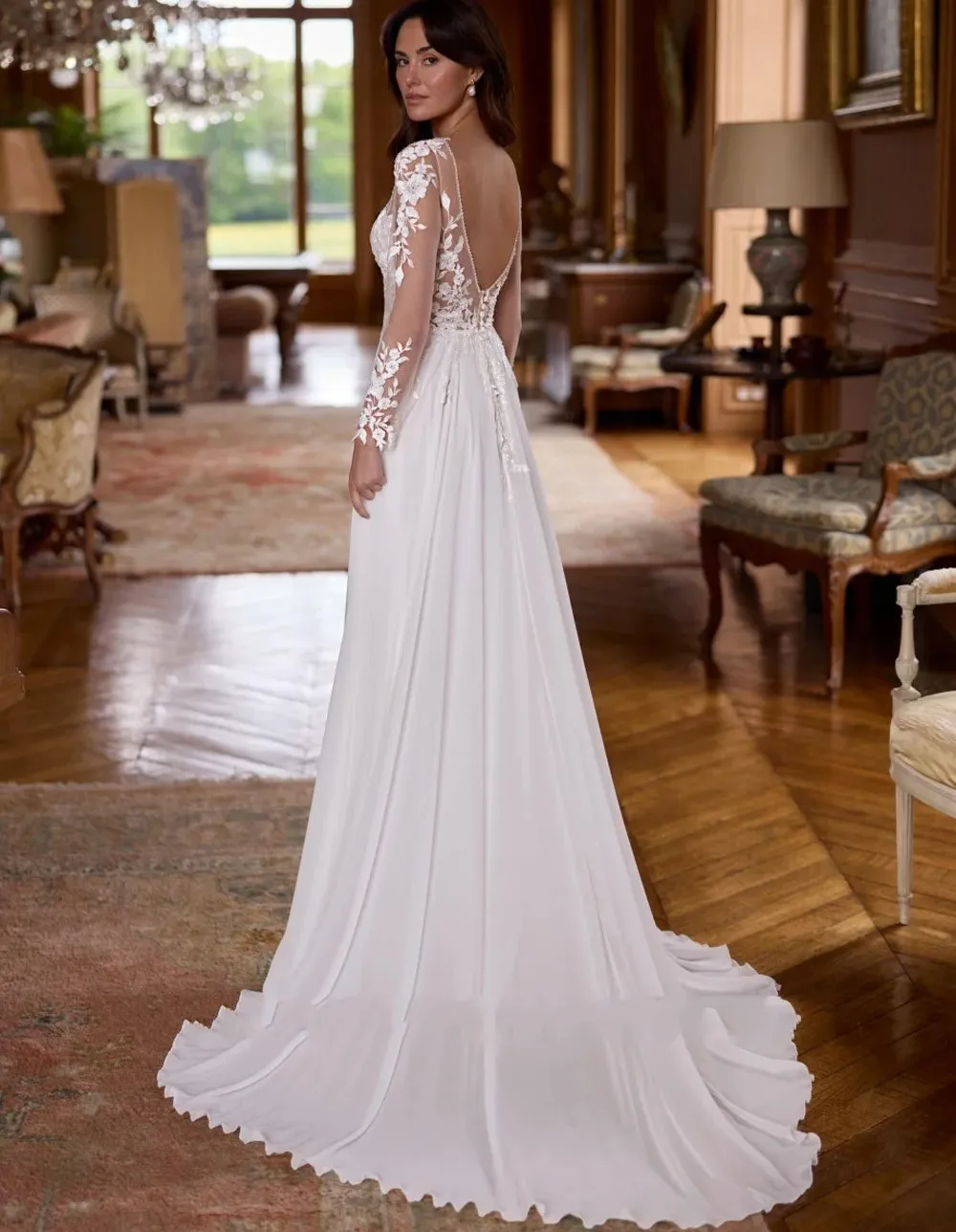 Summer Boho Wedding Dress Customized Long Sleeves V... From Donnaweddingdress26, Rs.10,938.36