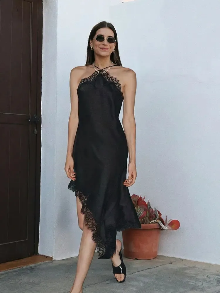 sexy holiday cocktail dresses HH Women Fashion Satin Halter Lace Dress Sexy... From Hui01, Rs.1,945.26 Ravinte Decor