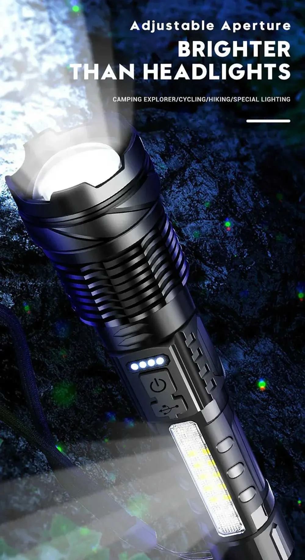 Generic Flashlight, 8000LM Lumens Super Bright Flashlight with 5 Modes & Adjustable Focus, Rechargeable Flashlight High Adjustable Powerful Handheld LED Flashlight, Black | 1147 Buy, Best Price. Shipping Generic Flashlight, 8000LM Lumens Super Bright Flashlight with 5 Modes & Adjustable Focus, Rechargeable Flashlight High Adjustable Powerful Handheld LED Flashlight, Black | 1147 Buy, Best Price. Shipping